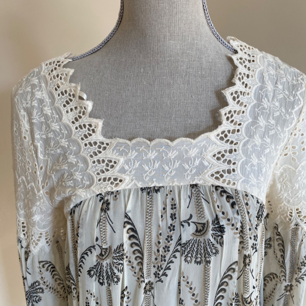 NWT Anthropologie by Floreat Cantata Peasant Blouse Size 4 - Picture 3 of 13
